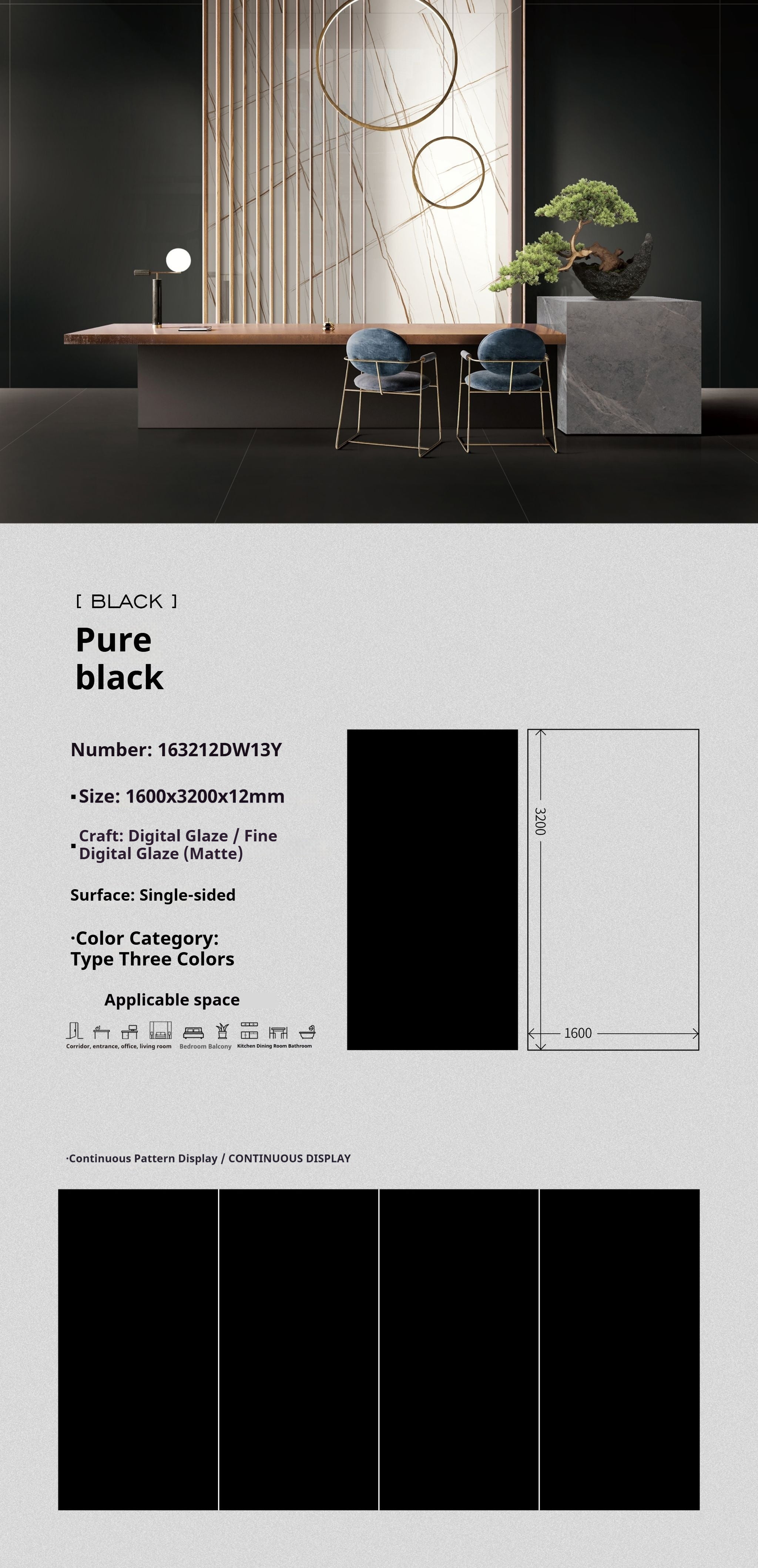 Pure black