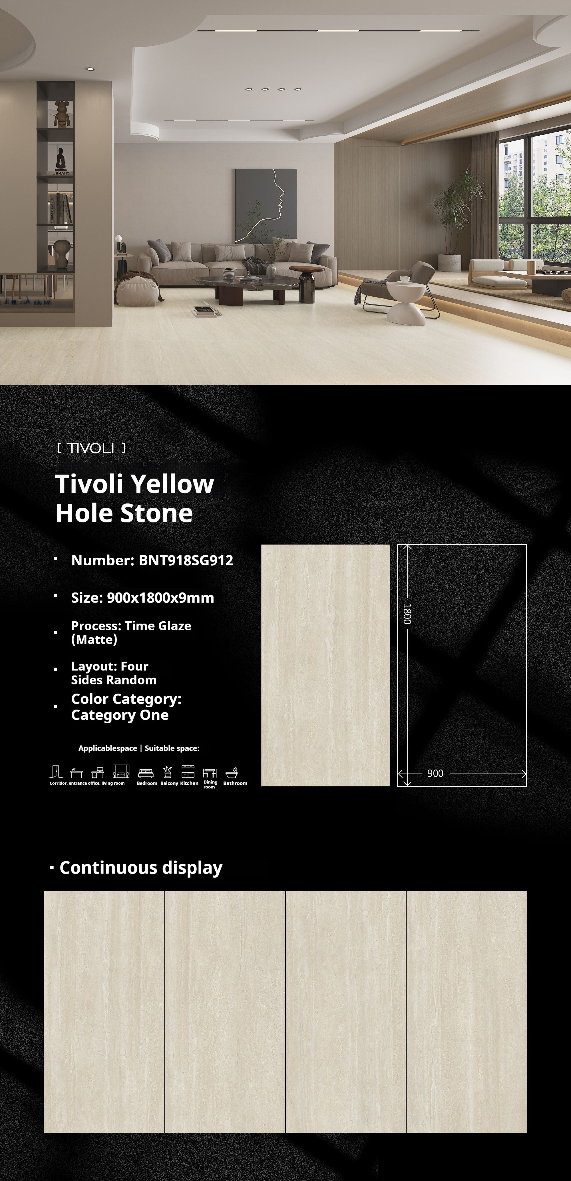Tivoli Yellow Hole Stone