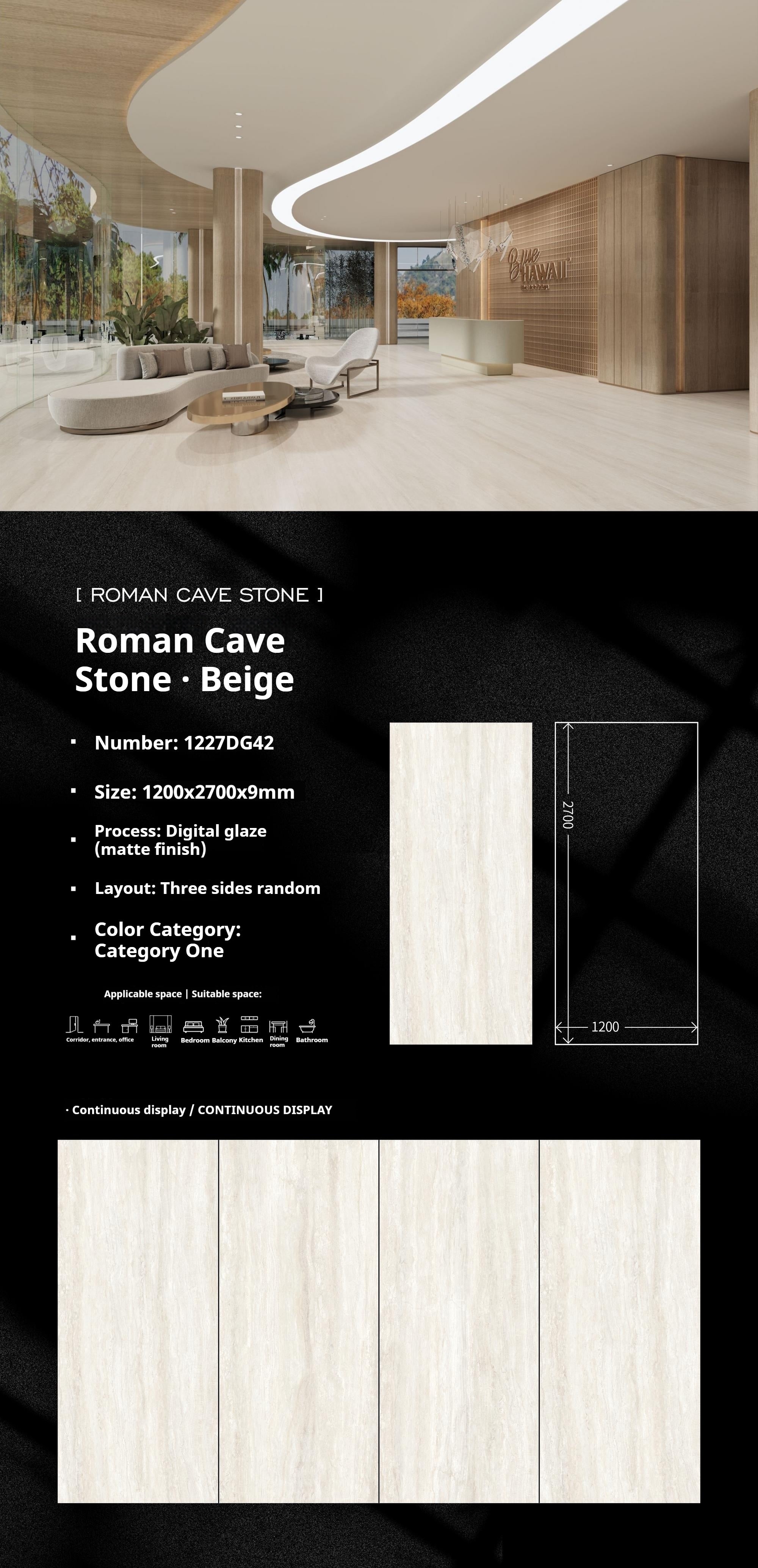 Roman Cave Stone · Beige