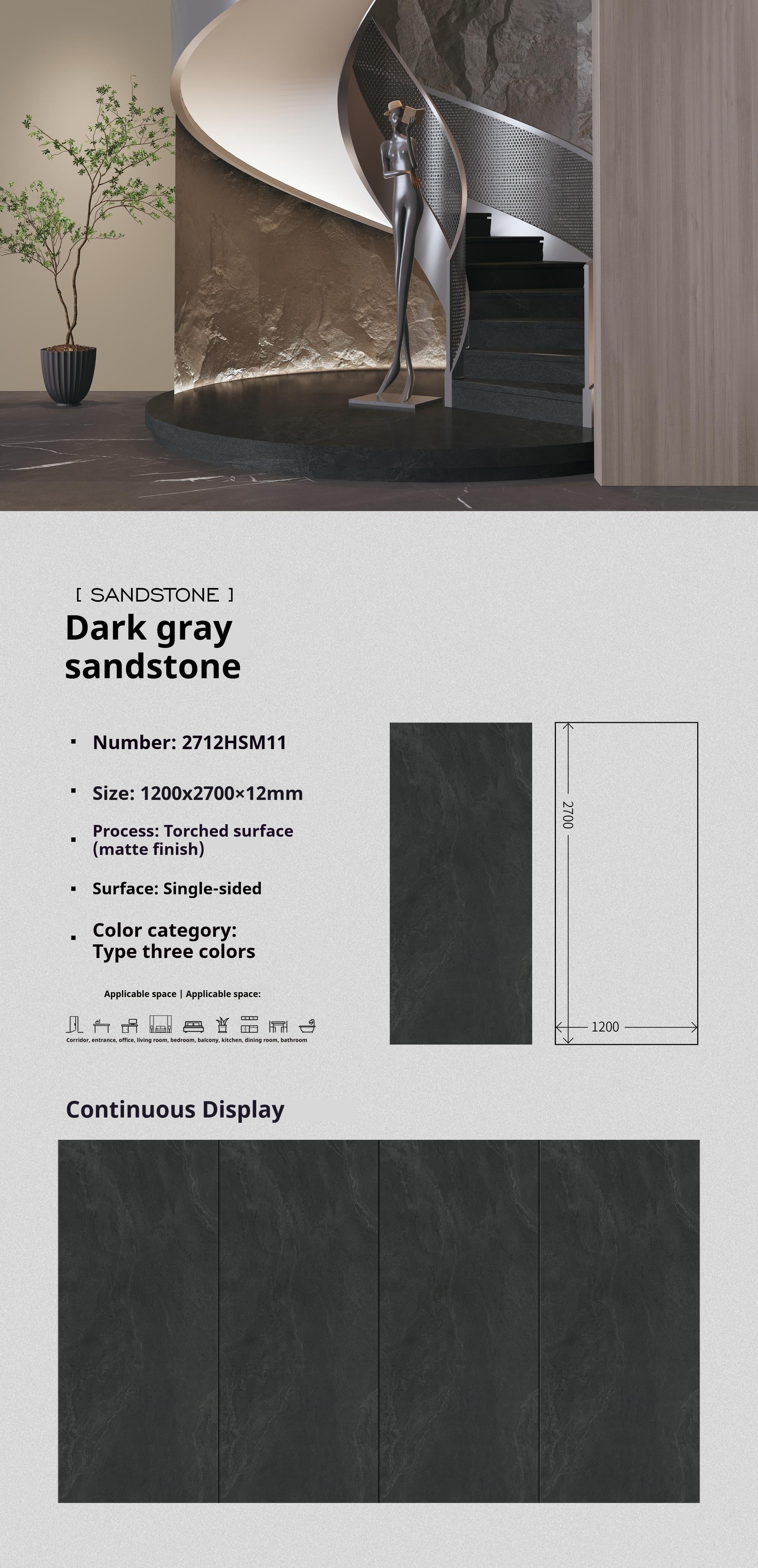 Dark gray sandstone