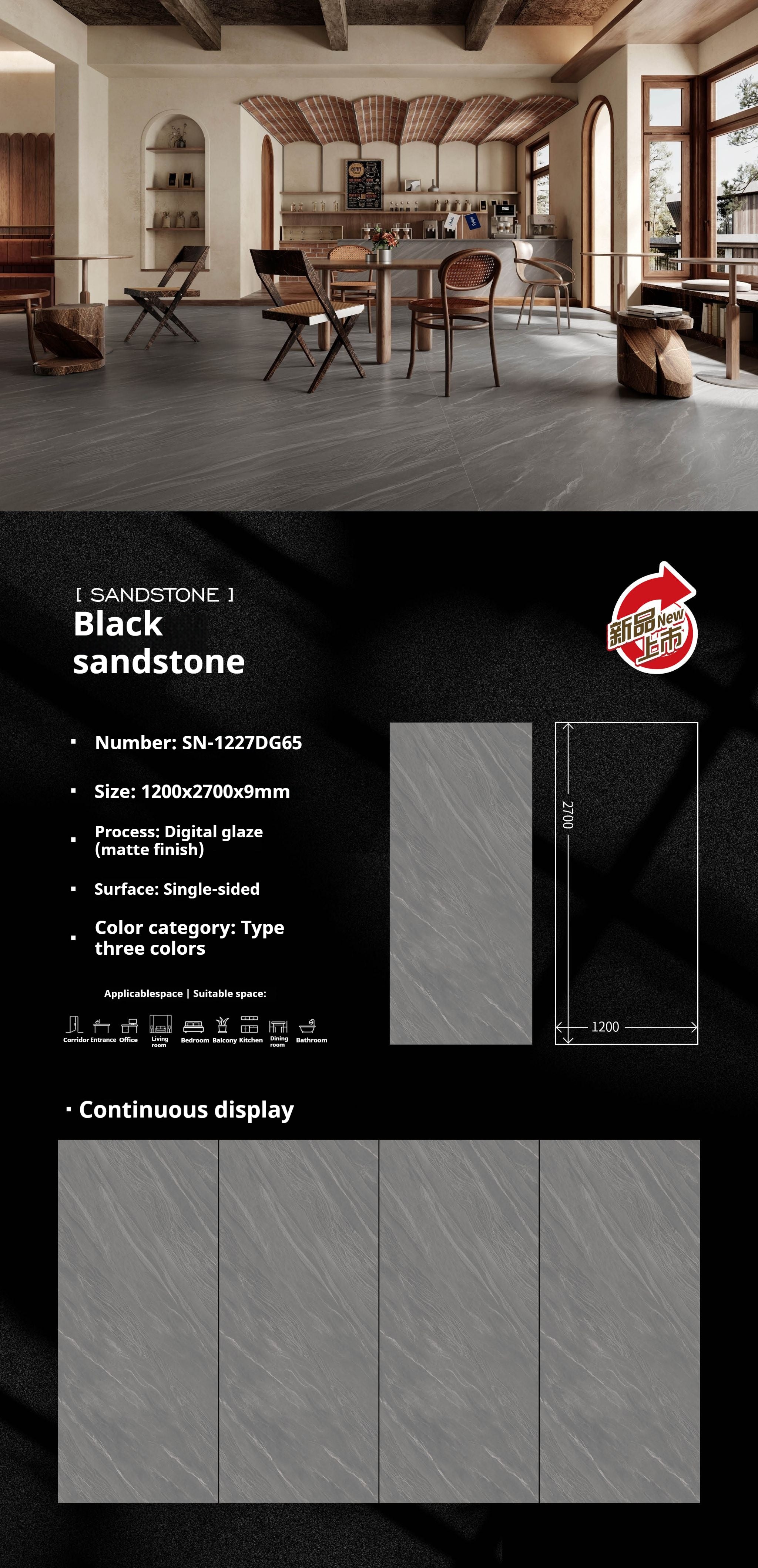 Black sandstone