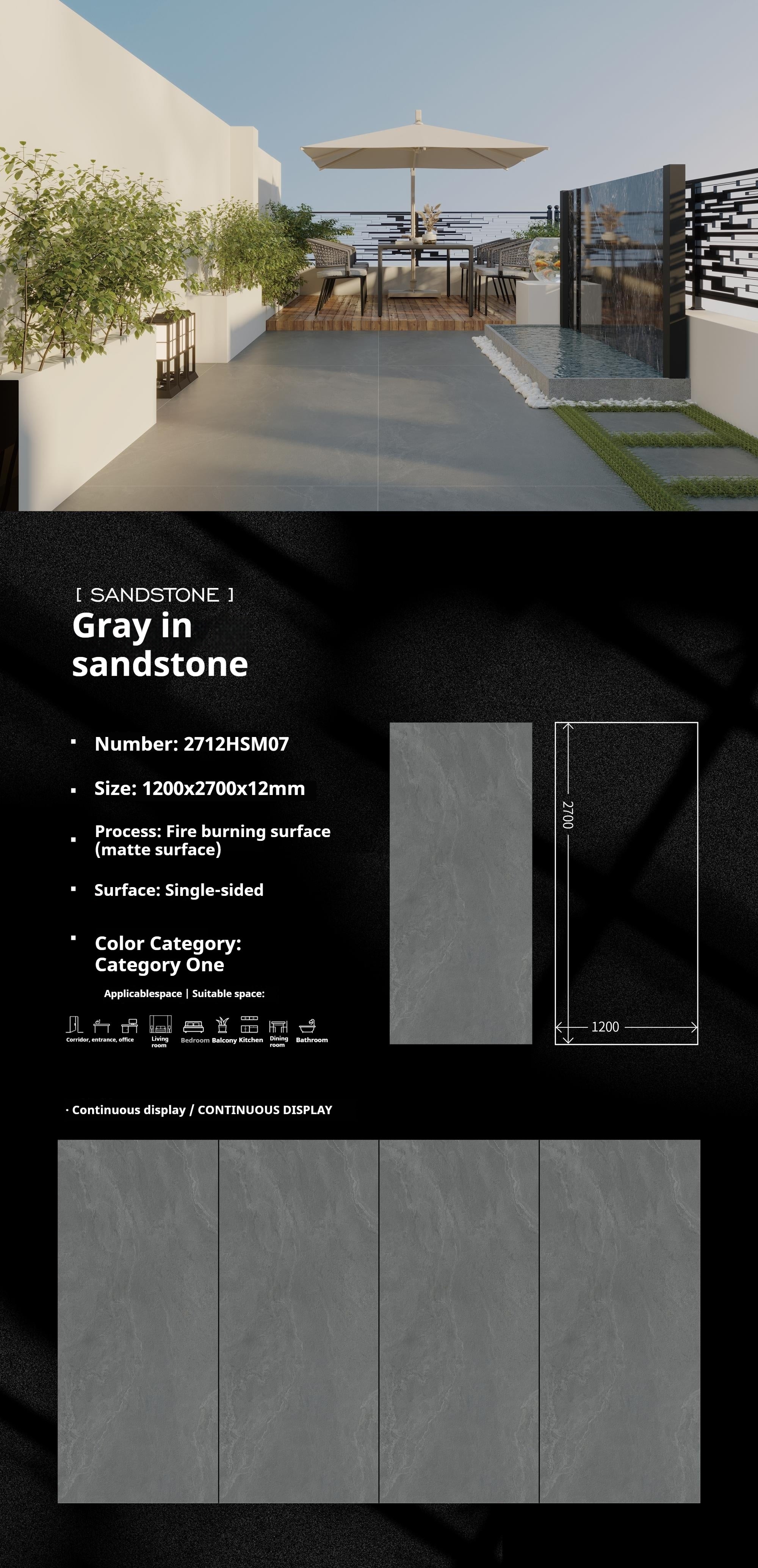 Gray in sandstone
