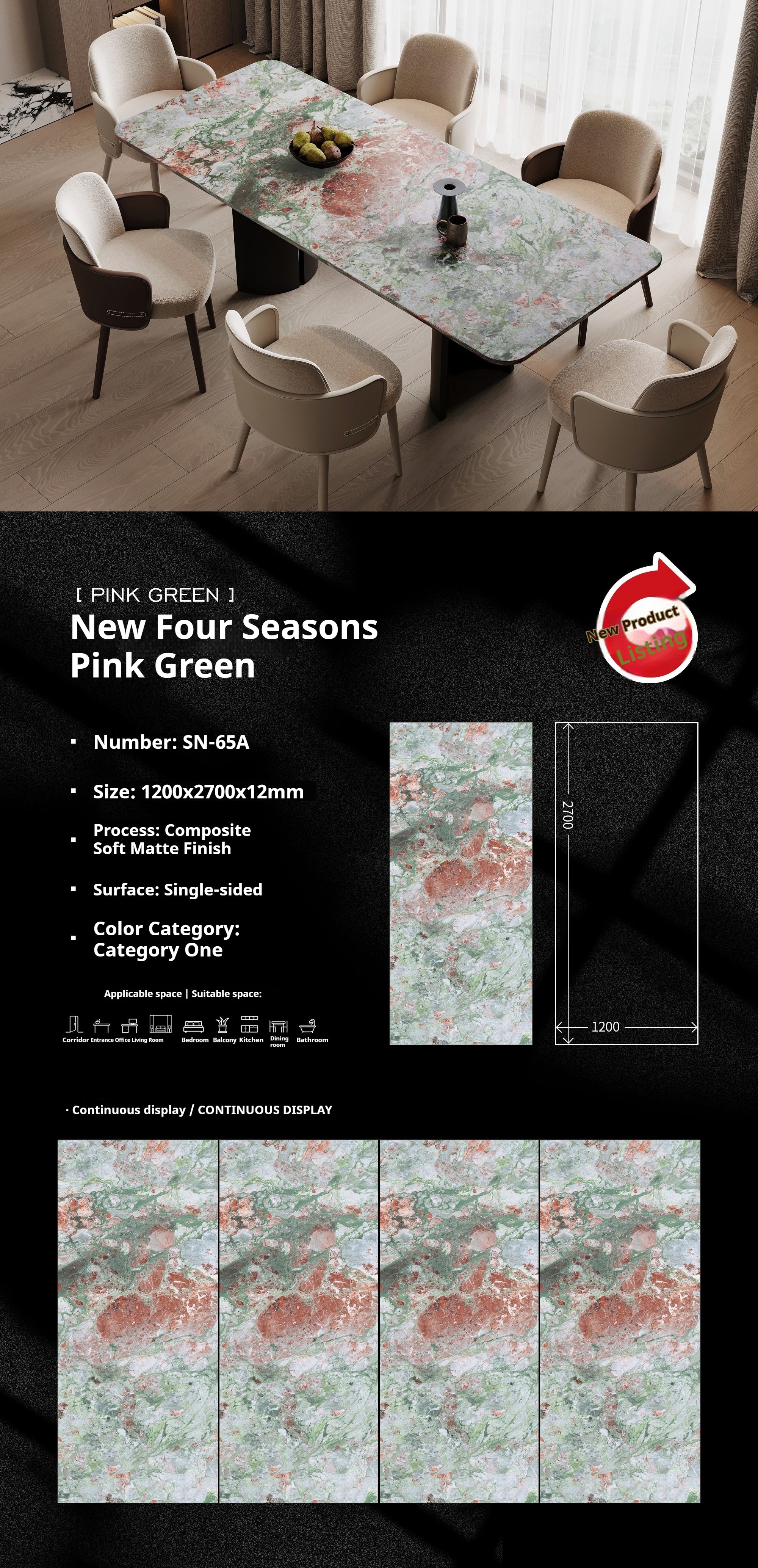 New Four Seasons  New Product  Pink Green
