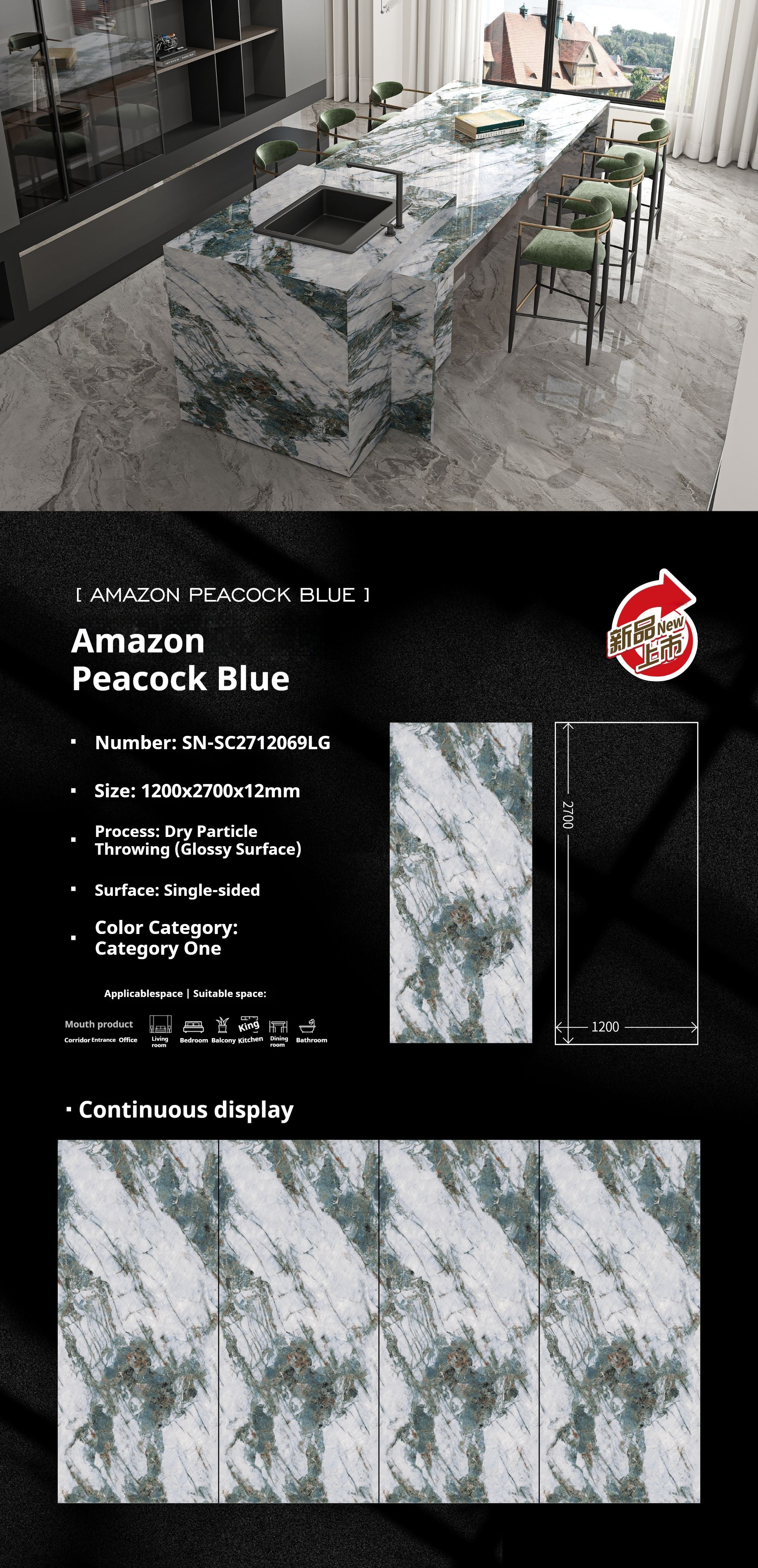 Amazon Peacock Blue
