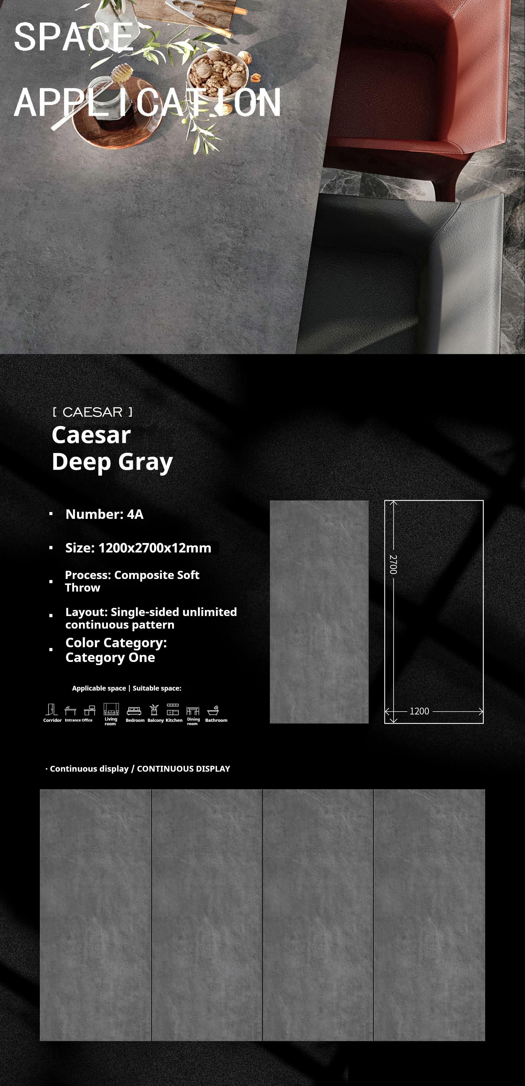 Caesar Deep Gray