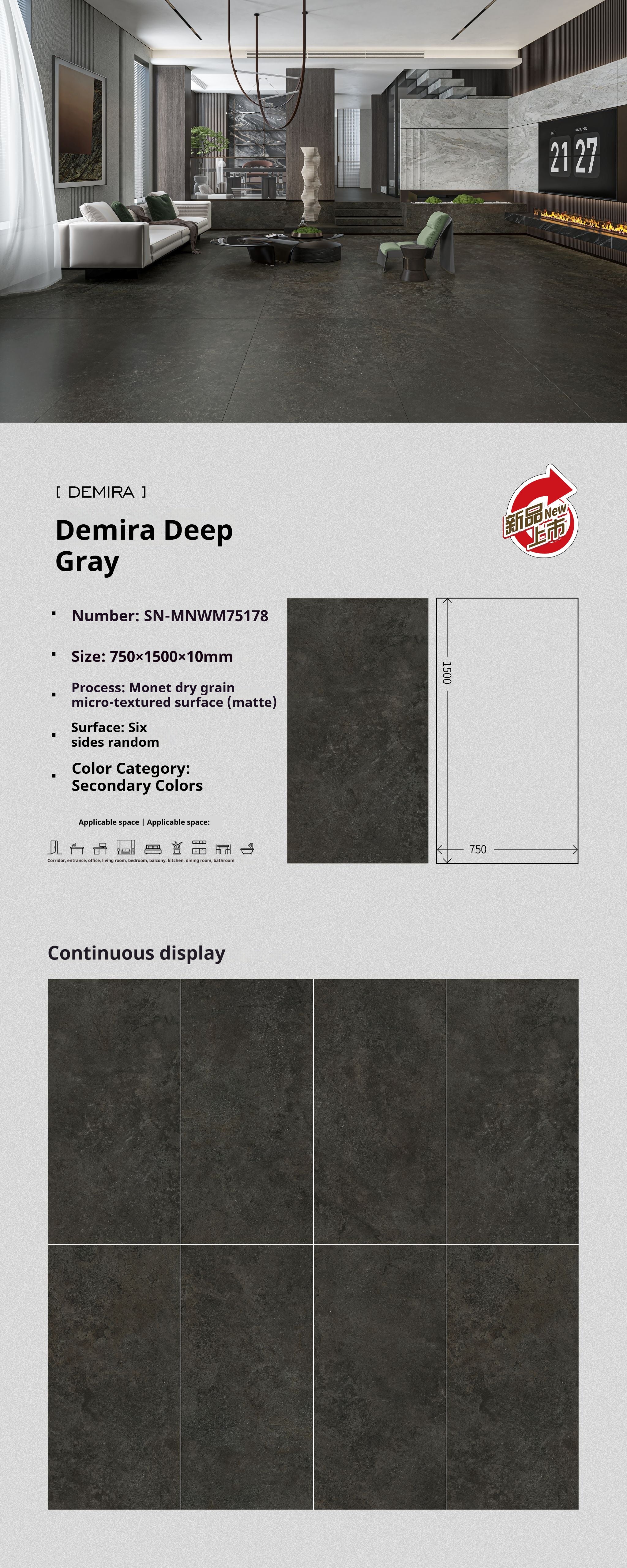 Demira Deep Gray