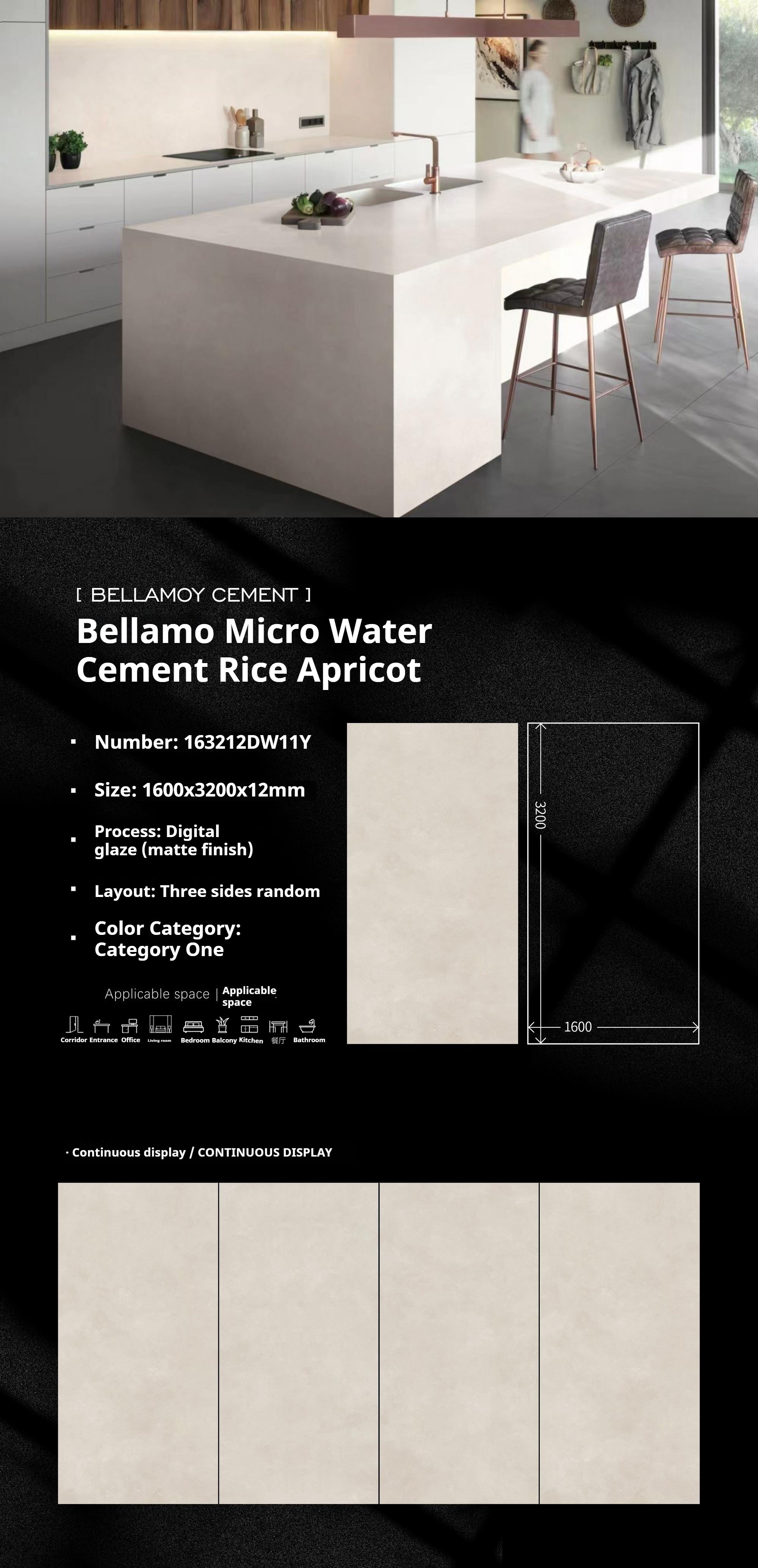 Bellamo Micro Water Cement Rice Apricot