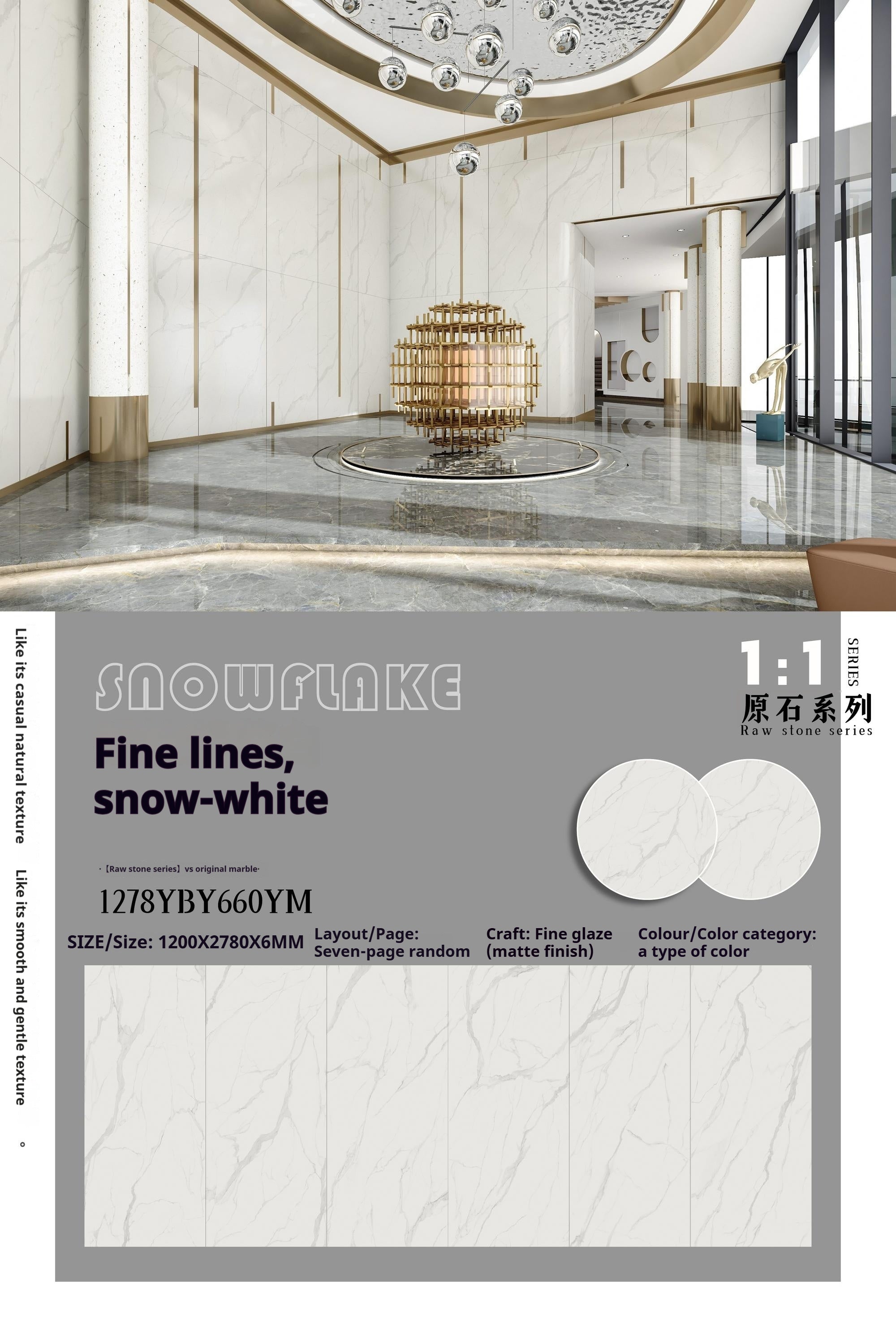 Fine lines snow-white